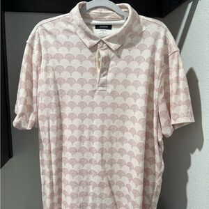 Alfani Men's Light Pink Geometric Polo